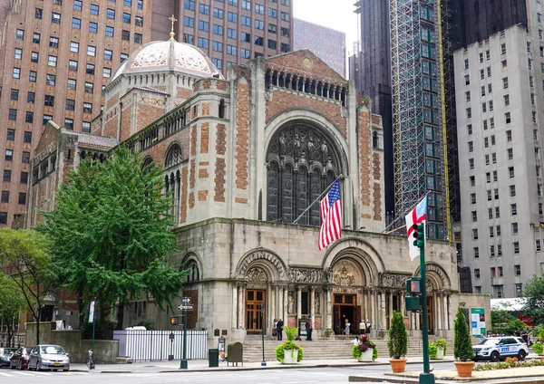 Nueva York Septiembre 2019 Iglesia San Bartolomé Manhattan Una Histórica —  Fotos de Stock