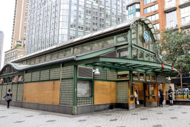 NEW YORK - 18 Temmuz, 2019: 72 Manhattan 'daki Metro İstasyonu kontrol merkezi. New York Ulaşım İdaresi 'nin sahibi olduğu metro sisteminde 472 istasyon çalışıyor. 