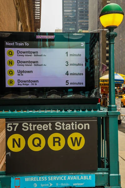 New York Novembre 2019 Street Subway Station Entry New York — Photo