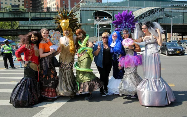 New York June 2016 Participants March 34Th Annual Mermaid Parade — Stock Photo, Image
