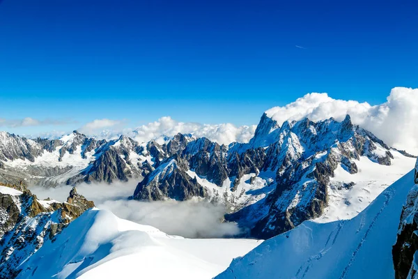 Mont Blanc Massif Franska Alperna — Stockfoto