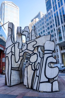 Chicago, IlLINOIS - 12 Mart 2019: Fransız sanatçı ve heykeltıraş Jean Dubuffet 'in 