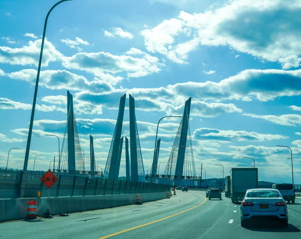 Tarrytown Nova Iorque Maio 2020 Atravessando Ponte Governador Mario Cuomo — Fotografia de Stock