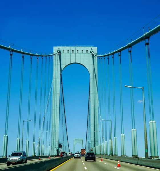 Nueva York Mayo 2020 Cruzando Puente Whitestone Queens Carretera Interestatal — Foto de Stock