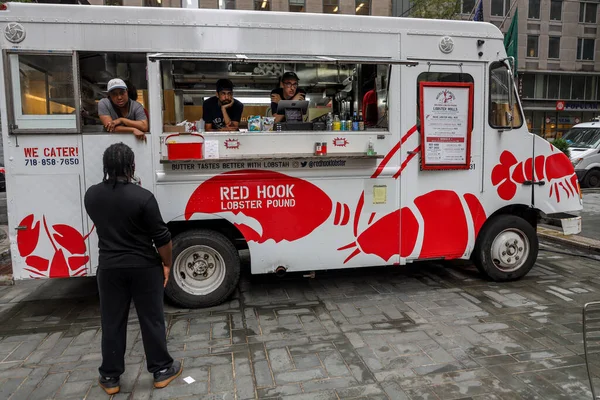 New York Juni 2019 Red Hook Hummer Pound Food Truck — Stockfoto