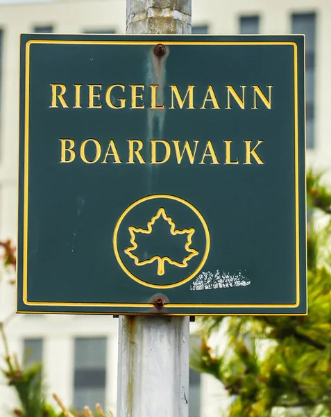 Brooklyn New York Mai 2020 Riegelmann Boardwalk Schild Coney Island — Stockfoto