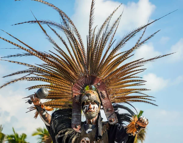 Playa Mujeres México Enero 2020 Bailarines Folclóricos Locales Actúan Hotel — Foto de Stock