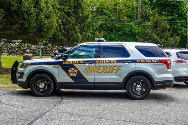 Mahwah New Jersey Maj 2020 Bergen County Sheriff Ger Säkerhet — Stockfoto