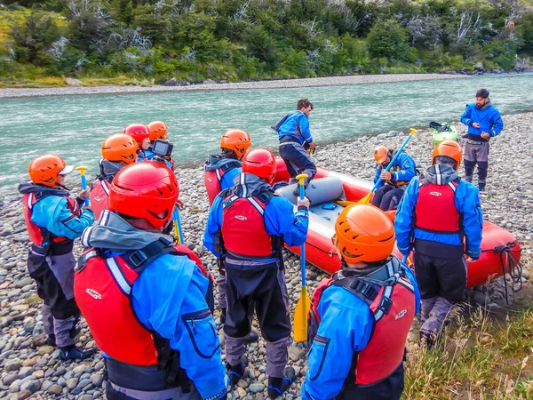 Chalten Argentinien Februar 2020 Reisebegeisterte Genießen Wildwasser Rafting Auf Dem — Stockfoto