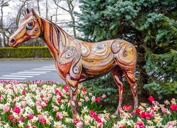 Manhasset New York April 2020 Painted Horse Americana Manhasset Americana — Stockfoto