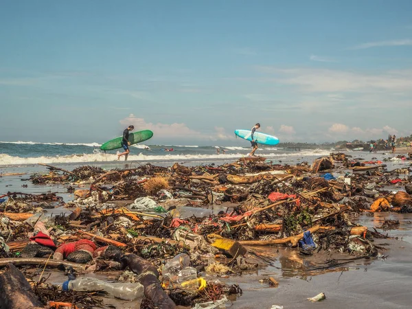 Plastic Bottles Trash Beach Bali — Stock Photo, Image