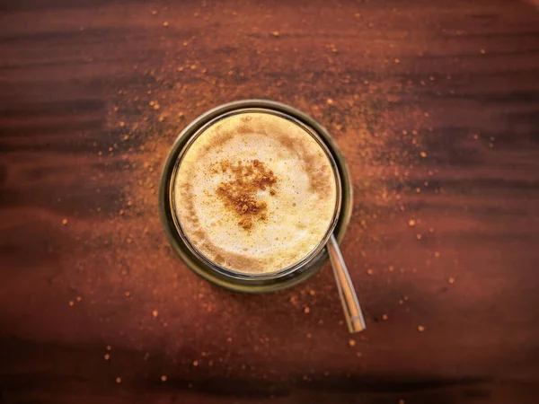 Coffee Cup Wooden Table — Stock Photo, Image