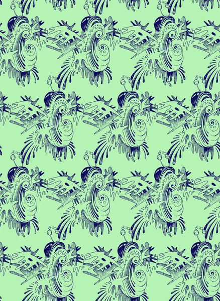 Muster Mit Fliegenden Larven Nahtloses Webmuster Designdruck Für Textilien Stoff — Stockfoto