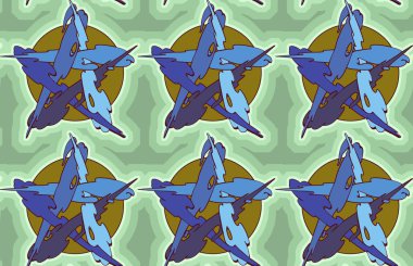 Bir yıldız ile desen boya parmak izleri ile çizilir. Dikişsiz dokuma desen. Tekstil, kumaş, duvar kağıdı arka plan için baskı tasarım. Kağıt, ambalaj, tekstil baskı için kullanılan.