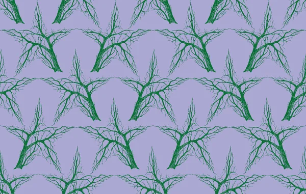 Візерунок Зіркою Вигляді Дерева Безшовний Тканий Візерунок Дизайн Друку Текстилю — стокове фото