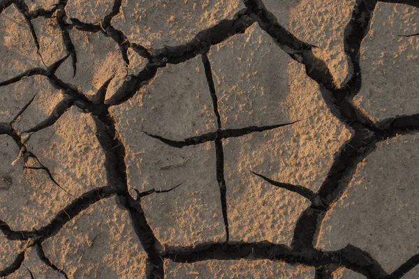 Land Lying Baked Heat Bottom Dried Lake — Stock Photo, Image