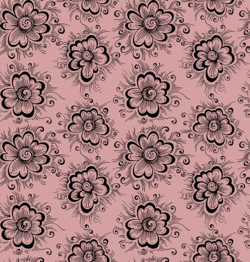 Modeli çizilmiş camomiles gelen. Dikişsiz dokuma desen. Tekstil, kumaş, duvar kağıdı arka plan için baskı tasarım. Kağıt, ambalaj, tekstil baskı için kullanılan.