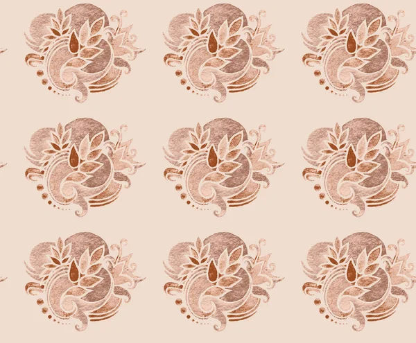 Шаблон Абстрактный Растениями Бесшовный Тканый Узор Дизайн Печати Текстиля Ткани — стоковое фото
