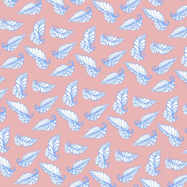 Yaprak ve meyveleri ile desen. Tekstil, kumaş, duvar kağıdı arka plan için baskı tasarım. Kağıt, ambalaj, tekstil baskı için kullanılan.