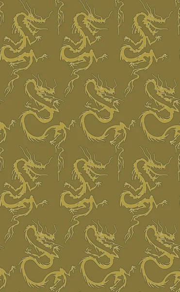 Pattern with Japanese dragon. Seamless woven pattern. Design print for textile, fabric, wallpaper, background. Can be used for printing on paper, packaging, in textiles.