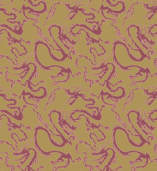 Pattern with Japanese dragon. Seamless woven pattern. Design print for textile, fabric, wallpaper, background. Can be used for printing on paper, packaging, in textiles.