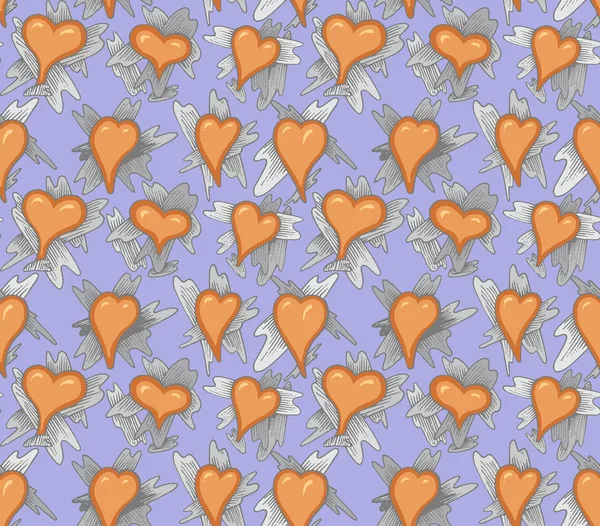 Pattern Hearts Seamless Woven Pattern Design Print Textile Fabric Wallpaper — Stock Photo, Image