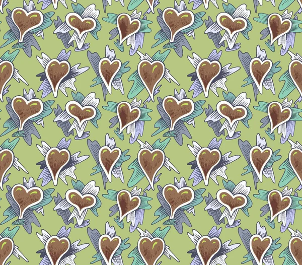 The pattern of hearts. Seamless woven pattern. Design print for textile, fabric, wallpaper, background. Can be used for printing on paper, packaging, in textiles.