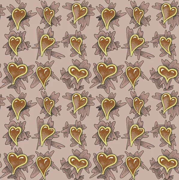 Pattern Hearts Seamless Woven Pattern Design Print Textile Fabric Wallpaper — Stock Photo, Image