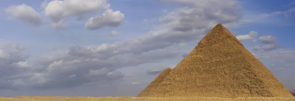 Stora Pyramiderna Giza Faraonerna Khufu Cheops Och Khafre Chephren Den — Stockfoto