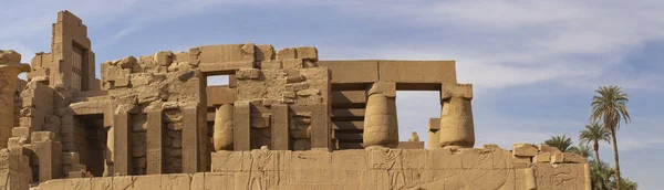 Luxor Governorate Egypten Karnak Temple Komplex Amun Präglade Hieroglyfer Pelare — Stockfoto