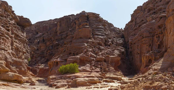 Renkli Kanyon Sina Yarımadasında Bir Kaya Oluşumudur Nuweiba Mısır Manzarası — Stok fotoğraf