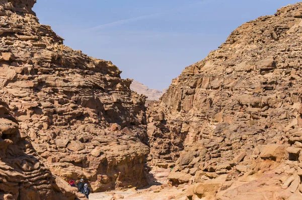 Coloured Canyon Uma Formação Rochosa Península Sinai Visões Nuweiba Egito — Fotografia de Stock