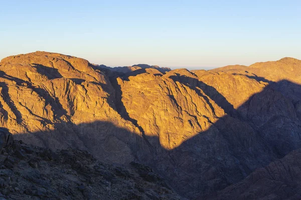 Egipto Monte Sinaí Por Mañana Amanecer Monte Horeb Gabal Musa — Foto de Stock