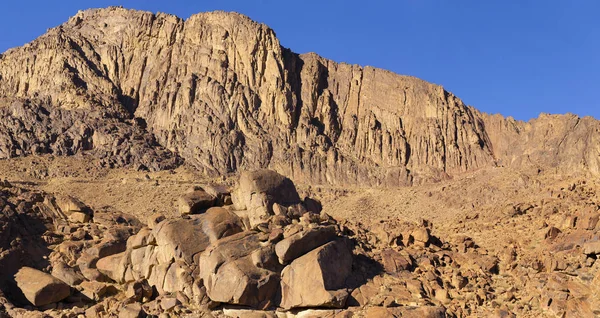 Egypte Mount Sinai Ochtend Felle Zon Berg Horeb Gabal Musa — Stockfoto