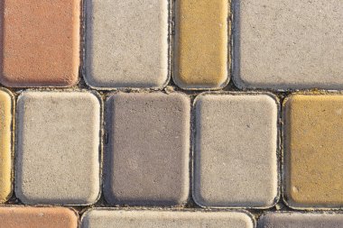 Fayanslardan yapılma. Bir taşın üzerindeki grafiksel element. İnşaat ürünü.