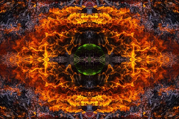 Ochiul Foc Dragonului Model Fără Sudură Dumnezeul Focului Spirit Demonic — Fotografie, imagine de stoc