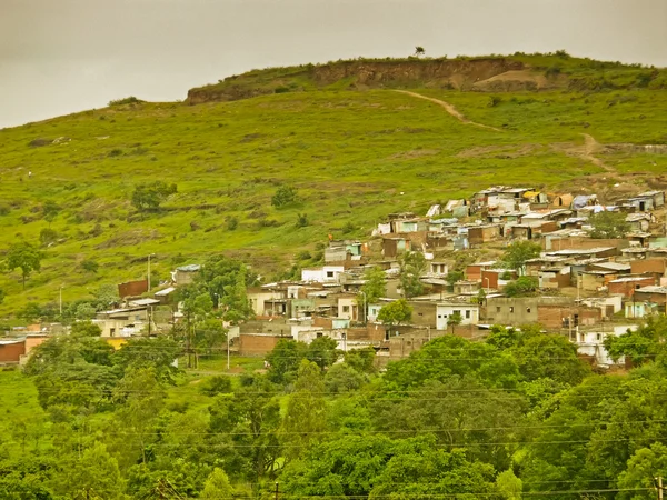 Bidonville Dans Une Ville Pune Maharashtra Inde — Photo