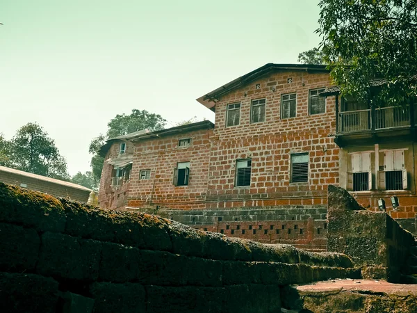 Old Traditional House Laterite Stone Chiplun Ratnagiri Maharashtra India — Stock Photo, Image