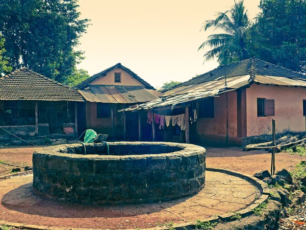 Poço Área Rural Ratnagiri Maharashtra Índia — Fotografia de Stock