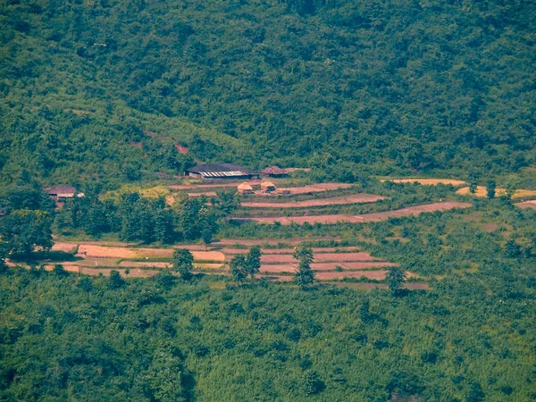 Top View Agricultural Land Kunbharli Ghat Maharashtra India — стокове фото