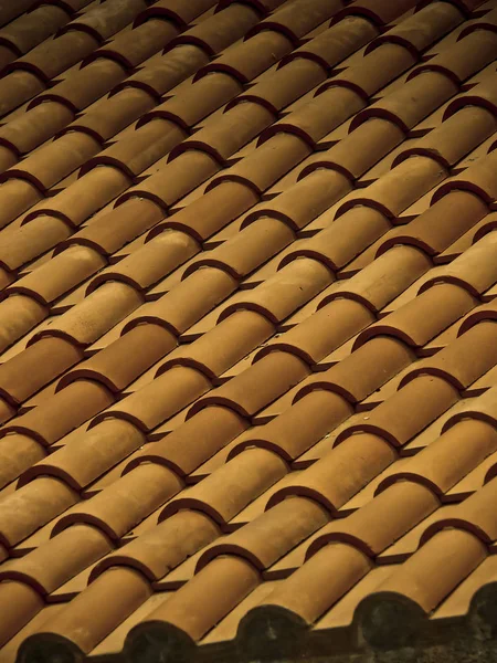 Terracotta Dakpannen — Stockfoto