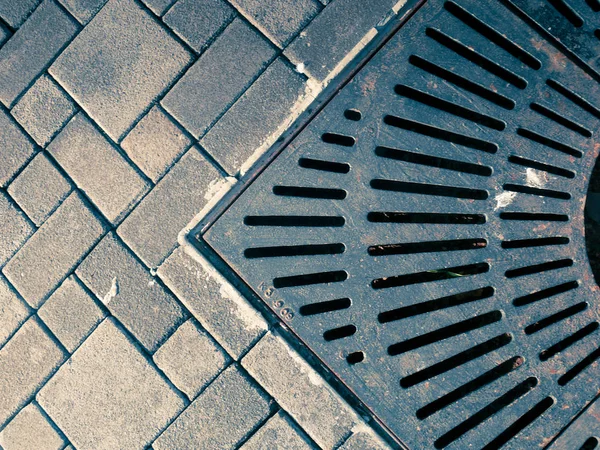 Floor Gutter Drain Gate Lavasa Maharashtra India — Stock Photo, Image