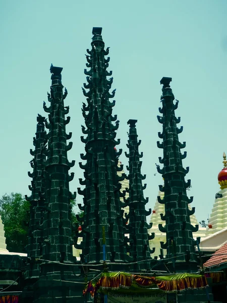 Deepstambha Deepmala Light Pillar Mahalaxmi Temple Kolhapur Maharashtra India — Stock Photo, Image