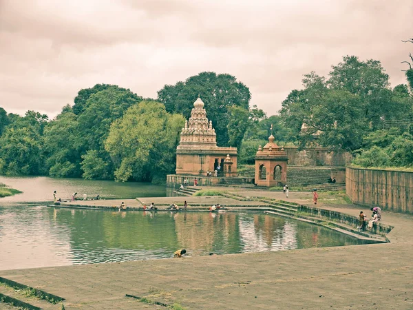 Templo Shiva Perto Nana Phadnavis Wada Wai Satara Maharashtra Índia — Fotografia de Stock