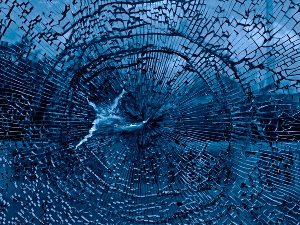 Broken Glass Railway Window — Stock Photo, Image