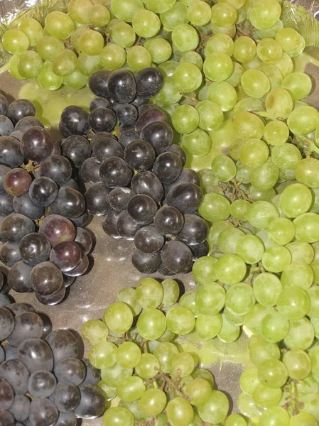 Vinných Hroznů Černé Zelené — Stock fotografie