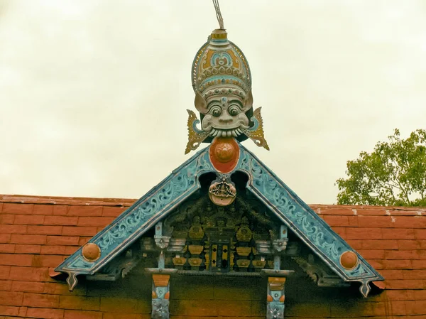 Arco Decorado Entrada Trasera Del Templo Shri Krishna Ambalpuram Kerala —  Fotos de Stock