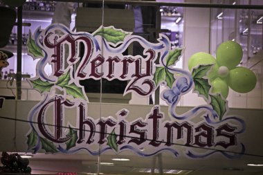 Dükkanı Vitrini Noel döneminde