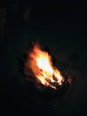 Holi 'nin kutlaması, ateş ve renklerin festivali. Hindistan