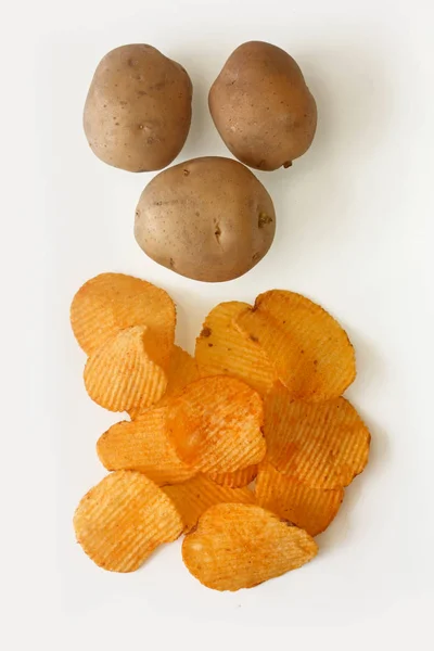 Patatine Ridged Con Patate — Foto Stock